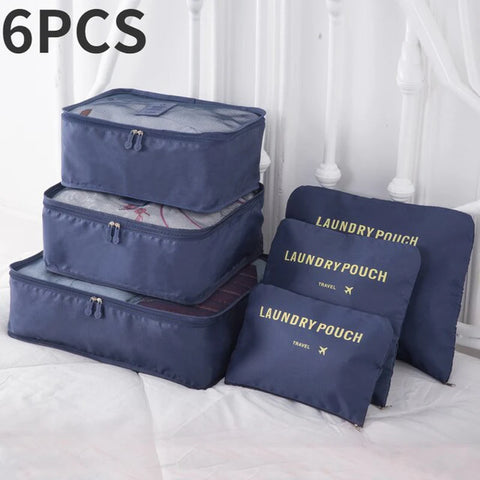 6/7 Pieces Set Travel Storage Bags Waterproof Travel Organizer Portable Luggage Organizer Clothes Shoe Tidy Pouch Packing Set