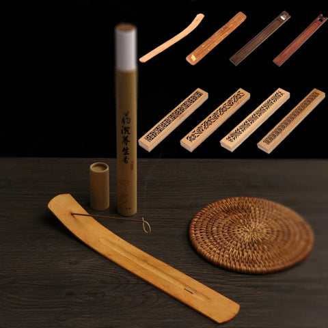 Retro Wooden Carving Incense Holder Incense Burner with Ash Catcher Insense Stick Holder/Incense Tray for Stick Home Decoration