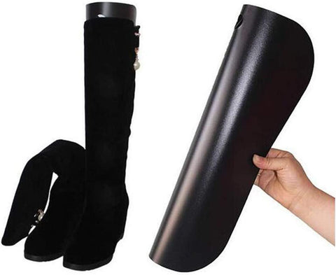 2Pairs Black Plastic Thicken Long Automatic Stand Support Shaper Shoe Trees Tall Short Boot Shaper Inserts Pads Knee High Shoes Thigh Boot Holder Hanger for Women Lady Most Shoes(14Inch/36Cm)