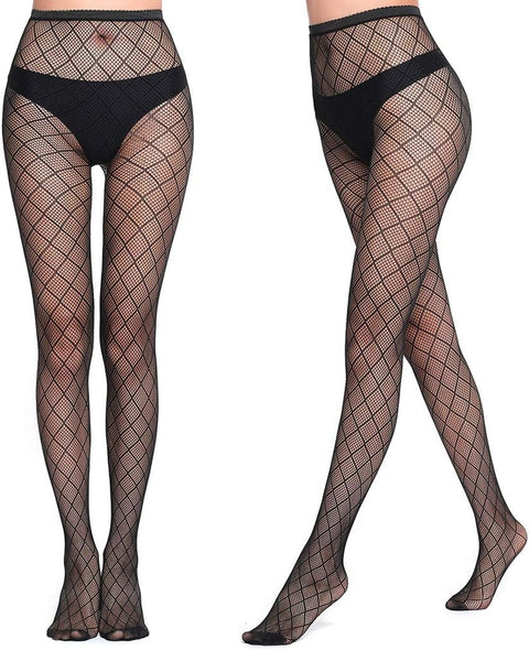 6 Pairs Lace Patterned Tights Fishnet Floral Stockings Small Hole Pattern Leggings Tights Net Pantyhose