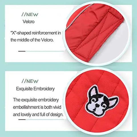 AIDA PET Dog Coat with Warm Detachable Hat Dog Thick Jacket Hoodie Reflective Sweater Clothing Outfits