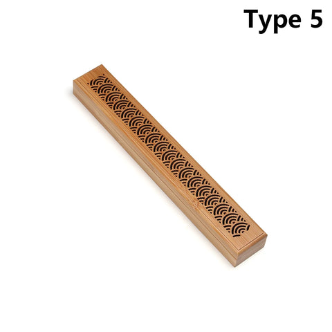 Retro Wooden Carving Incense Holder Incense Burner with Ash Catcher Insense Stick Holder/Incense Tray for Stick Home Decoration