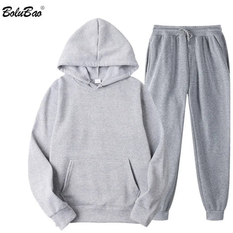 Brand Men Sports Casual Sets New Men'S Hoodies + Pants Two-Piece Suit Tracksuit Fashion Solid Color Sets Male