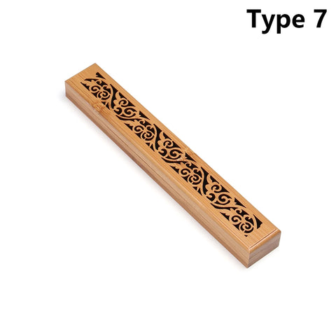 Retro Wooden Carving Incense Holder Incense Burner with Ash Catcher Insense Stick Holder/Incense Tray for Stick Home Decoration